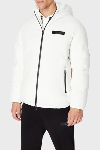 Armani Exchange Hooded Two-Way Zippered Regular Fit Coat Men's COAT 6RZB03 ZNICZ 1116