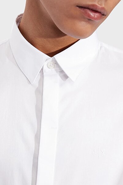 Armani Exchange Stretch βαμβακερό πουκάμισο με λεπτή εφαρμογή Ανδρικό πουκάμισο 8nzcbd Zn10z 0113