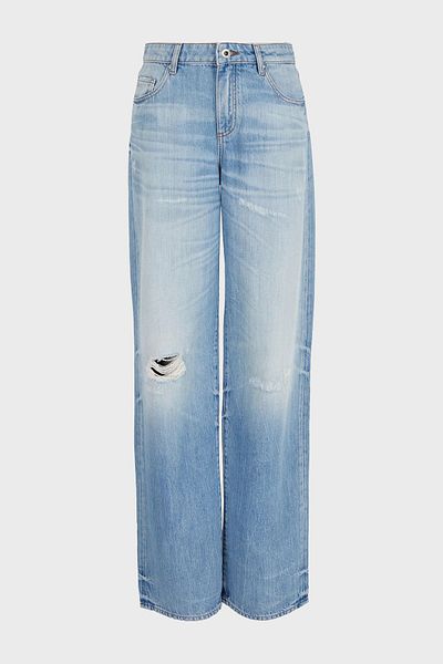 Armani Exchange J52 Relaxed Fit Wide Leg Jeans DENIM PANTS 3DYJ52 Y16GZ 05EL