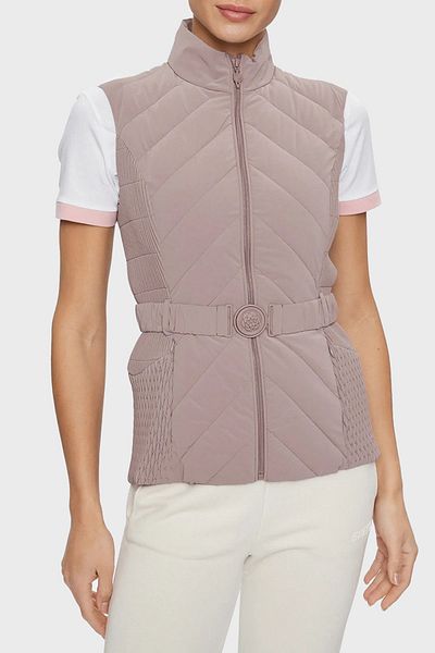 Guess Cassandra Slim Fit Stand Collar Belted Vest W4RN21WFWR0F10H VEST W4RN21WFWR0 F10H