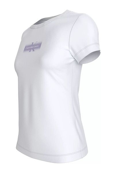 Calvin Klein White Women's Slim Fit OUTLINED CK T-Shirt