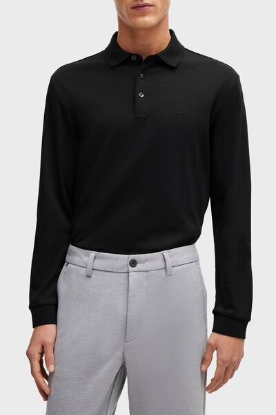 BOSS Logolu İnterlok Pamuklu Polo Yaka T Shirt Erkek POLO YAKA T SHİRT 504683...