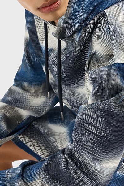 Armani Exchange Бавовняний Relaxed Fit Капюшонний Світч Чоловічий SWEAT 3DZMLC ZJ86Z 55JK