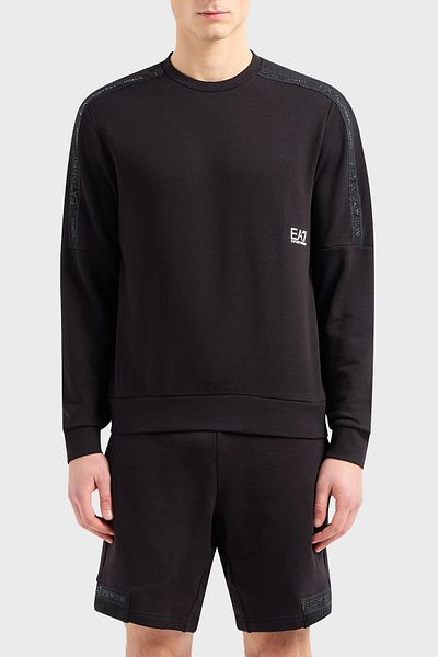 EA7 Мъжки памучен суитшърт с кръгло деколте - стандартна кройка SWEAT 3DPM56 PJEQZ 0200
