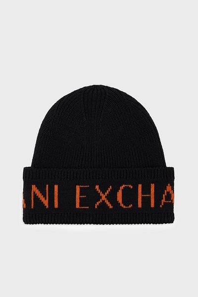 Armani Exchange Logo Wool Blend Beret Men's BEANIE 954661 3F301 03620