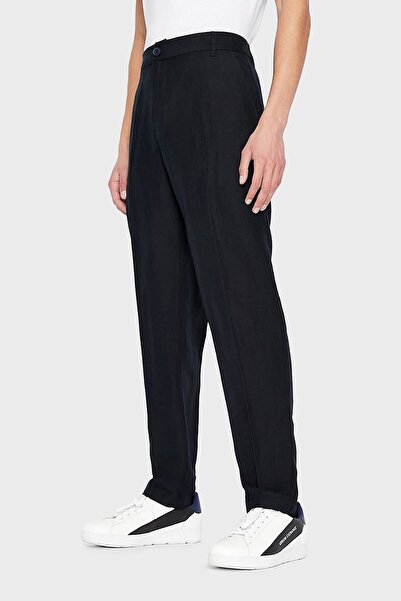 Armani Exchange Keten Karışımlı Yüksek Bel Regular Fit Pantolon Erkek Pantolo...