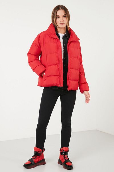 Lela High Collar Puffed Short Jacket Coat 6020045