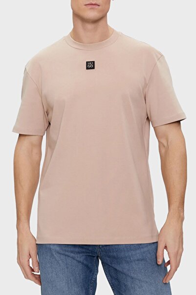 HUGO تي شيرت رجالي من القطن برقبة دائرية وقصة عادية50505201 267