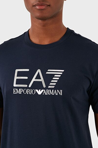 EA7 Бавовняна футболка Slim Fit з круглим вирізом для чоловіків T SHIRT 3DPT71 PJM9Z 1554