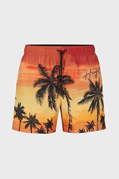 HUGO Desenli Deniz Şortu Hızlı Kuruyan Mayo Short Erkek Mayo Short 50491528 803