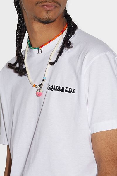 DSquared2 Tricou 100% bumbac, cu croiala normală, cu decolteu, Tricou bărbați S71gd1245 S23009 100