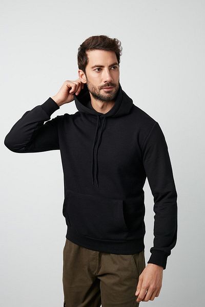 Buratti Cotton Kangaroo Pocket Hooded Sweat Ανδρικός ιδρώτας 541hoodıe