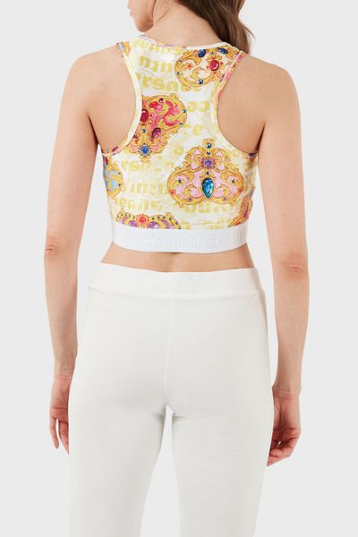VERSACE JEANS COUTURE Top cu gât rotund cropat TOP 76HAM227 JS348 G03