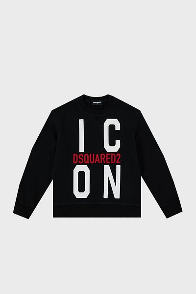 DSquared2 Βαμβακερό Παιδικό Φούτερ με λαιμόκοψη - DQ0245 D002Y