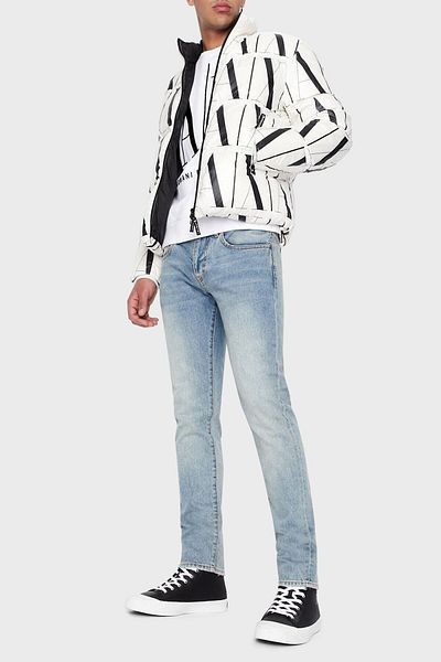 Armani Exchange Logo Regular Fit Zippered Puffer Coat Men's Coat 8nzbp8 Znulz 21be
