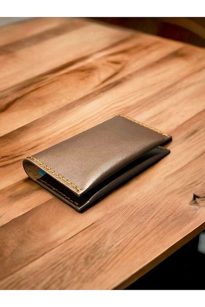 CRASSULA PREMIUM LEATHER Elegant Card Holder with Genuine Leather Snaps