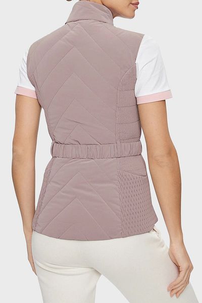 Guess Cassandra Slim Fit Stand Collar Belted Vest W4RN21WFWR0F10H VEST W4RN21WFWR0 F10H