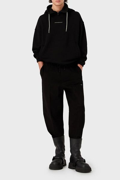Emporio Armani Cotton Relaxed Fit Half Zipper Stand Collar J30J324149BEH Men's Sweat J30J324149 BEH