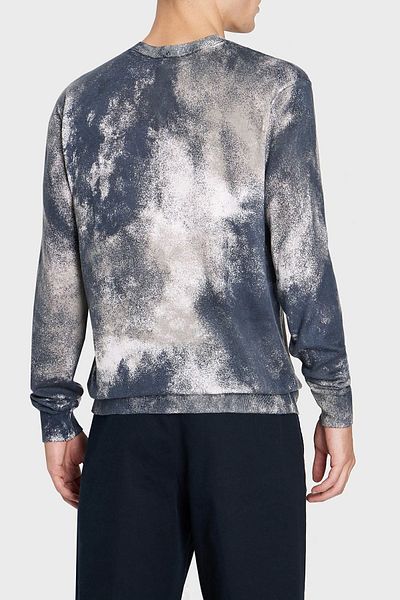 Armani Exchange Pulover din bumbac cu croiala normala cu detaliu logo pentru barbati 6RZM2D ZMW8Z 21CE