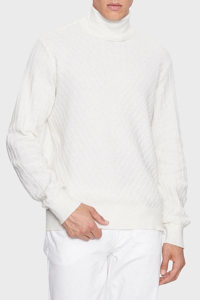 Armani Exchange Cotton and Wool Blend Regular Fit Turtleneck Sweater Men's SWEATER 6RZM2J ZM3FZ 1116
