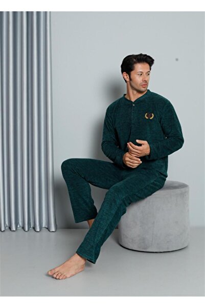 Akbeniz Pánska fleecová pyžamová súprava Welsoft 6826