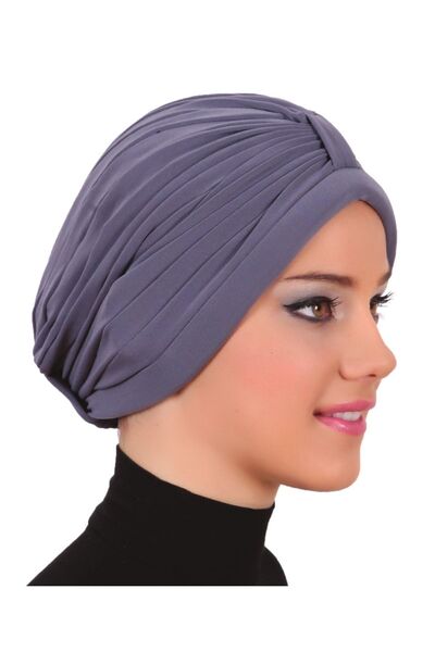 fidan bone رمادي داكن إسفنجة مضلعة، تونك، عمامة جاهزة للحجاب، بركة بونيه