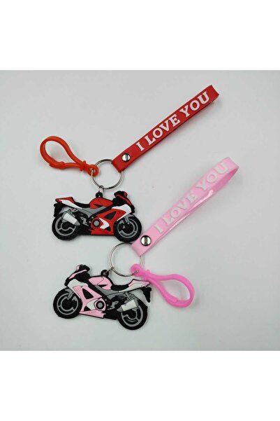 KARAASLAN 3D MOTOR ANAHTARLIK 2Lİ - KIRMIZI - PEMBE RENK