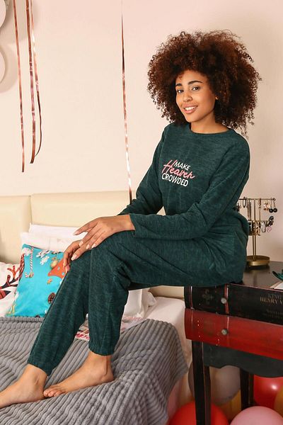 Akbeniz Set de pijamale Welsoft Polar pentru femei 8516