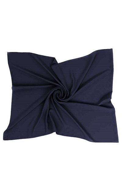 bb handmade collection Bb - Εισαγόμενο απλό σιφόν σκούρο μπλε σάλι