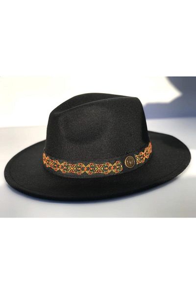 nuit Black Fedora Hat