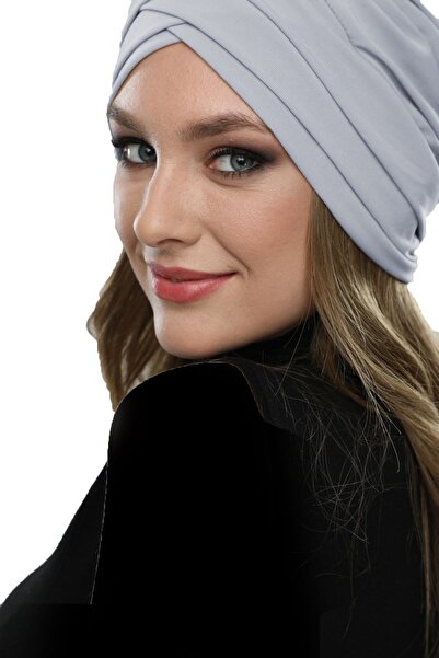 fidan bone Turban instantaneu gri deschis cu trei benzi, șapcă pentru piscină...