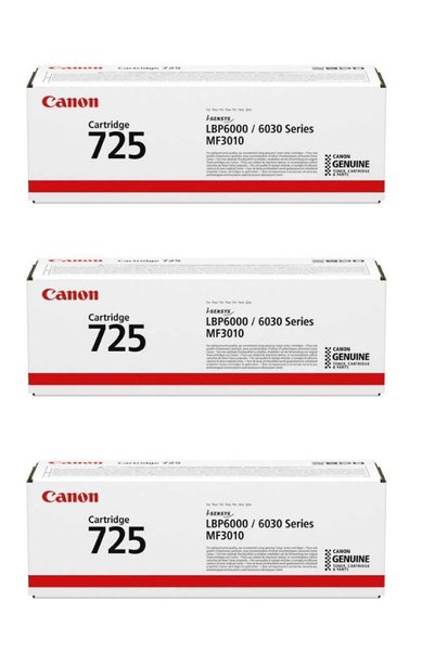 Canon Crg-725 I-sensys Mf-3010 Orjinal Toner 3'lü Avantaj Paket 3*1,600 Sayfa...
