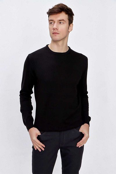 Morven Πλεκτό πουλόβερ Basic Dynamic Fit Relaxed Cut Crew Neck
