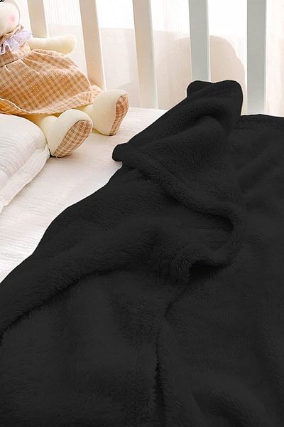 Bundeba Nomi Baby Blanket Black Newborn Baby Crib Stroller Swaddle Plush Blanket 100x120 Cm