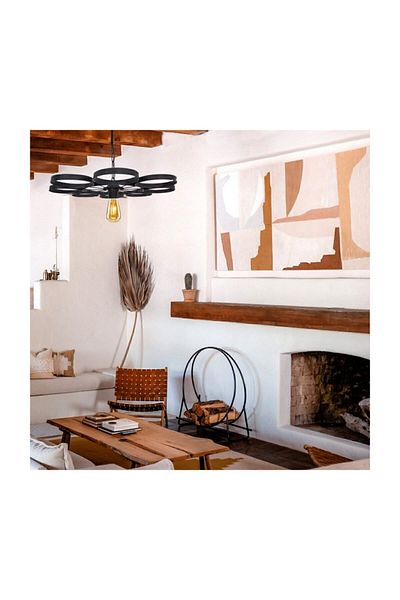 Bundera Papatya Pendant Lamp Chandelier Metal Retro Wrought Iron Hotel Restaurant Ceiling Lamp Entrance Hall Lighting