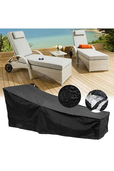 Bundera Black Sunbed Protection Cover - Anti-rain Dust and Dirt Tarpaulin Cover