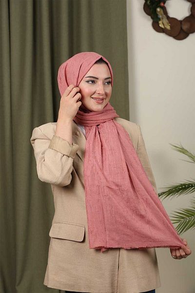 Trablus Hijab Women's Bamboo Scarf Shawl Pink