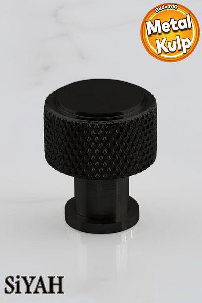 Badem10 Coroană Buton mic Mâner metalic Mobilier negru Sertar de bucătărie Dulap dulap Mâner Mâner