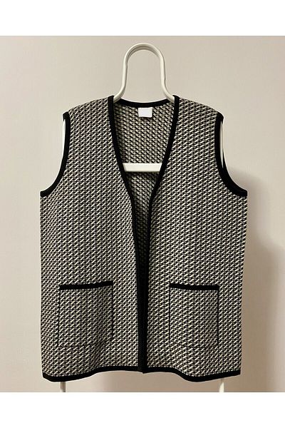 we are the best UYSALİDA Middle Age and Above Mother Knitwear Vest - Buttonless Design