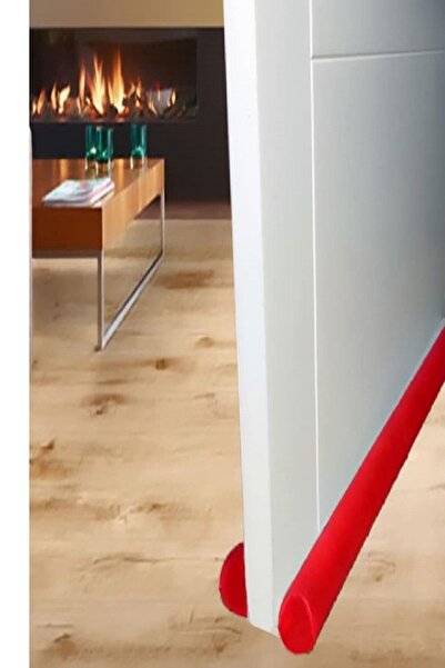 Bundeba Çift Taraflı Kapı Altı Rüzgar Önleyici Kırmızı Izolasyon Tozluk Rüzgarlık 84 Cm.