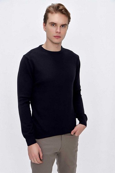 Morven Πλεκτό πουλόβερ Basic Dynamic Fit Relaxed Cut Crew Neck