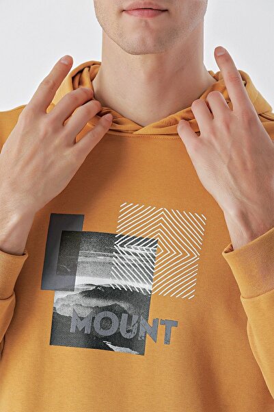 Morven Чоловічий трендовий світло-жовтий світшот з капюшоном