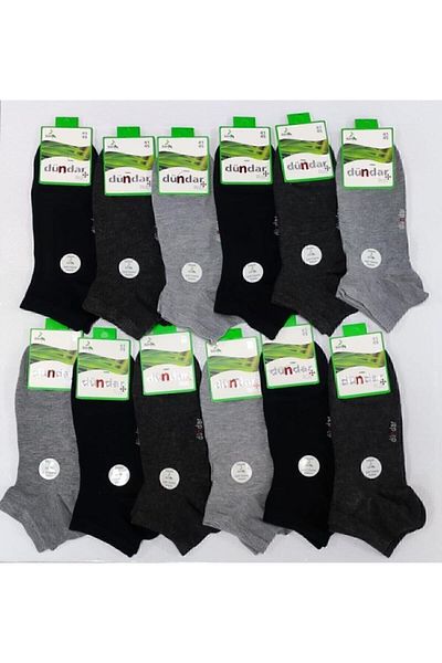 Dündar Std Men's Bamboo Booties Socks - Seamless 6 Pieces Plus Classic