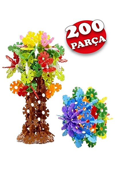 Bundeba Oyuncak Yaratıcı Diskler 200 Parça Stem Eğitimi Uyumlu Kilitli Diskler Beceri Eğitici Oyuncak Seti