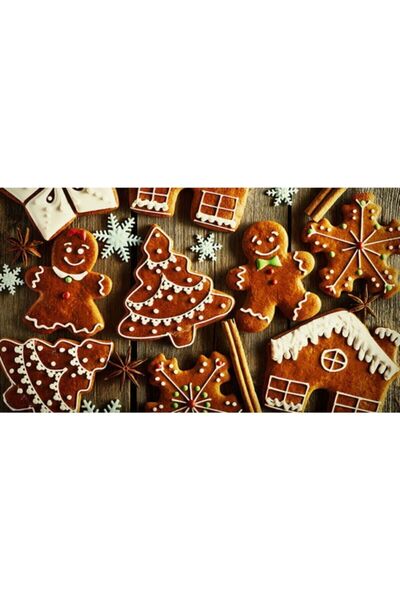 Pozitif Metal Kurabiye Şekilleri Yılbaşı Konseptli Geyik Kardanada,yıldız, Çam, Çan Kartanesi