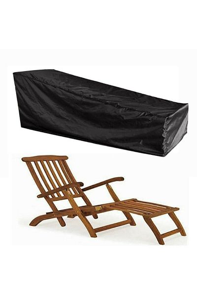 Bundera Black Sunbed Protection Cover - Anti-rain Dust and Dirt Tarpaulin Cover