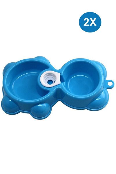 Bundera 2 Pieces Pet Cat Dog Water Bowl Food Bowl for Puppy Dogs and Small Breed Dogs