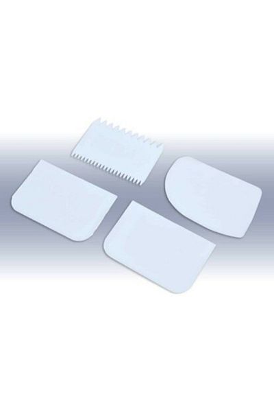 arsiva Plastic Dough Scraper Set 4 Pieces Scraper