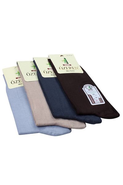 Bundeba Bamboo Seasonal 16-Piece Socks Scented Bamboo Men's Socks Grey-cream-smoked-brown