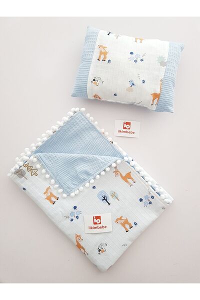 ilkimbebe Piqued Gazelle Blanket Pillow